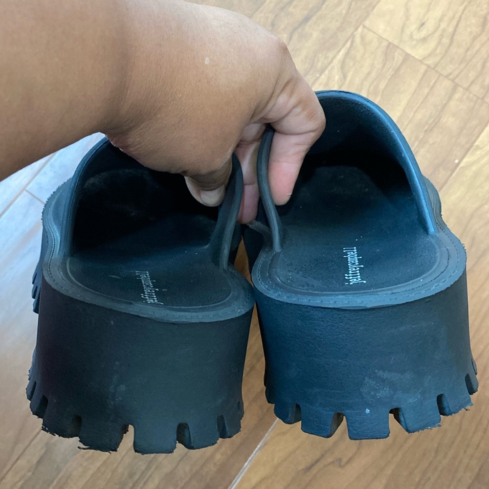 Jeffrey Campbell Black Platform Clog Mules - Picture 5 of 7